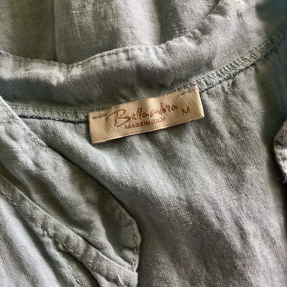 Blue Linen Sleeveless Dress M - Picture 3 of 4